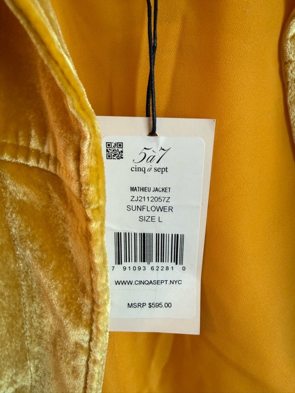 Cinq A’ Sept Matheu Jacket in Sunflower - Picture 6 of 9